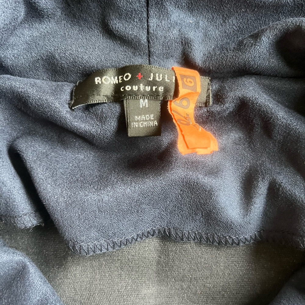 Faux Leather Navy Blue Jacket - Picture 3 of 3